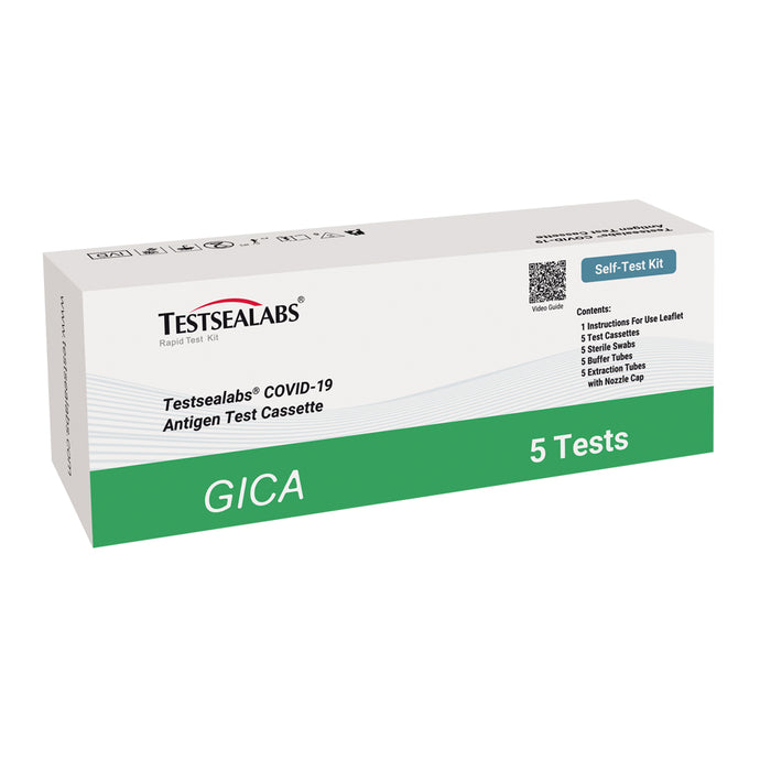 TESTSEALABS® COVID-19 Antigen Test Cassette (Box of 5 Tests)